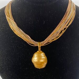 Elegant Silver set Multi-Strand Necklace with earrings